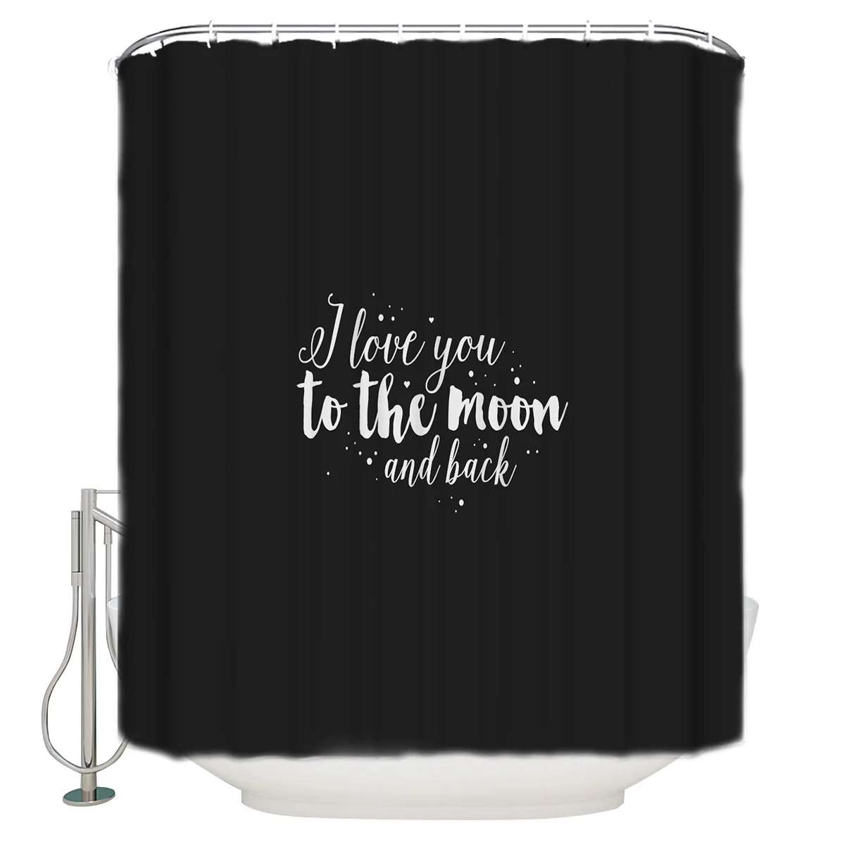 Водонепроницаемая Штора для душа с надписью I Love You To The Moon And Back Полиэстеровая