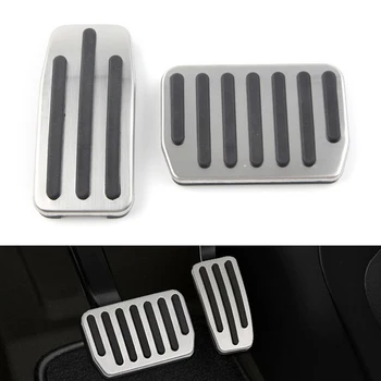 

For Tesla Model 3 2017 2018 2019 2020 Car No Drill Foot Pedals Non-Slip Gas Brake Pedal Pads Aluminum 2Pcs