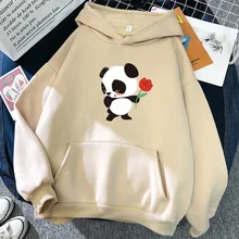 Aliexpress - Panda Cute Print Women’s Sweatshirt Fashion Korean Long Sleeve Warm Cartoon Women Pullover Vintage leisure Hoodie Fashion Female