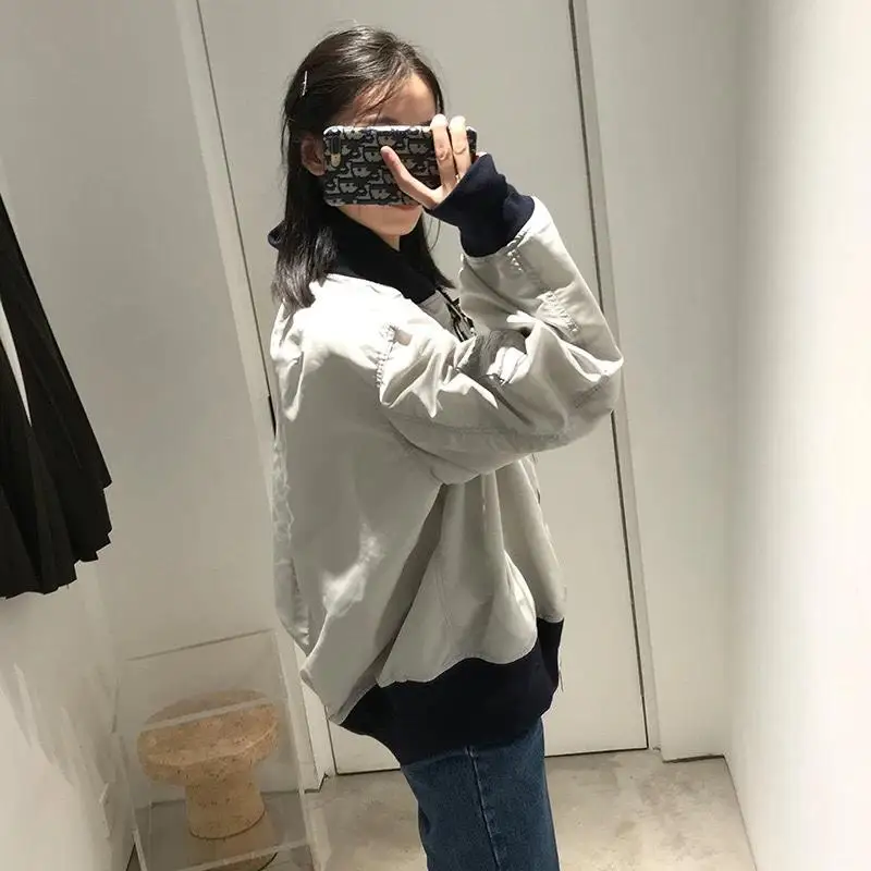 2019FW Новая женская куртка высокого качества пальто женское лоскутное повседневное пальто для дам одежда 2 цвета ddxgz2 9,08