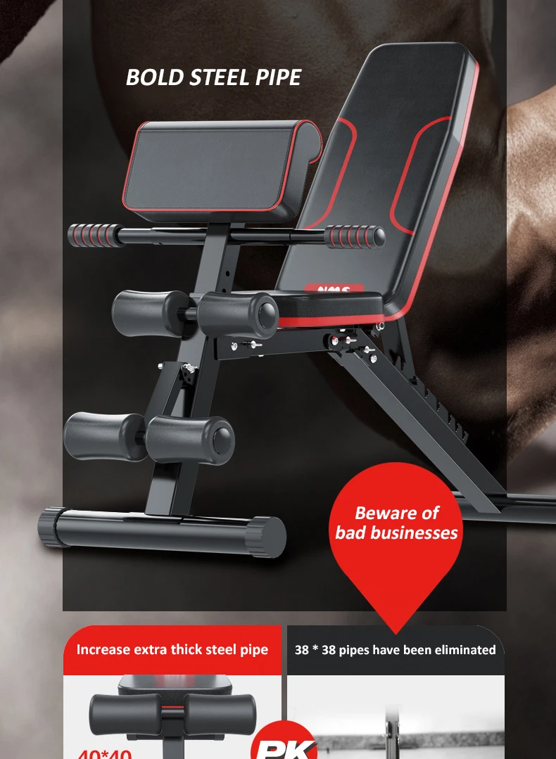 Indoor Foldable Multifunctional Fitness Equipment Adjustable Multi Workout Abdominal Dumbbell Bench Fitness Bench For Home Gym Weight Benches Aliexpress