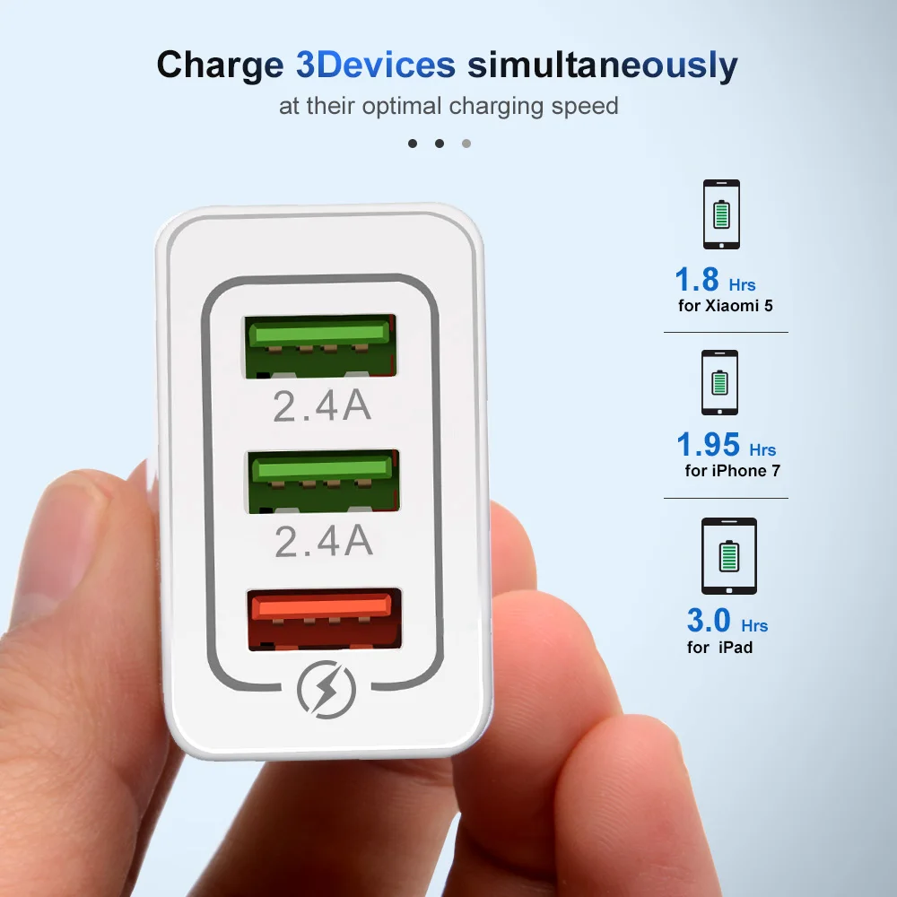 Marjay Quick Charge 3,0 USB зарядное устройство 30 Вт QC3.0 QC турбо Быстрая зарядка мульти разъем зарядное устройство для мобильного телефона для iPhone samsung Xiaomi