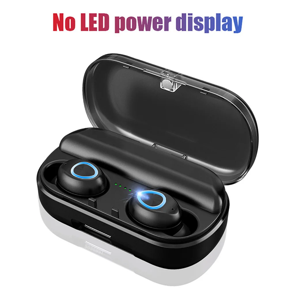 V10 NO LED V10 TWS Bluetooth наушники со светодиодный дисплеем, беспроводные Bluetooth 5,0 8D наушники, водонепроницаемая гарнитура, стерео спортивные наушники - Цвет: V10 NO LED