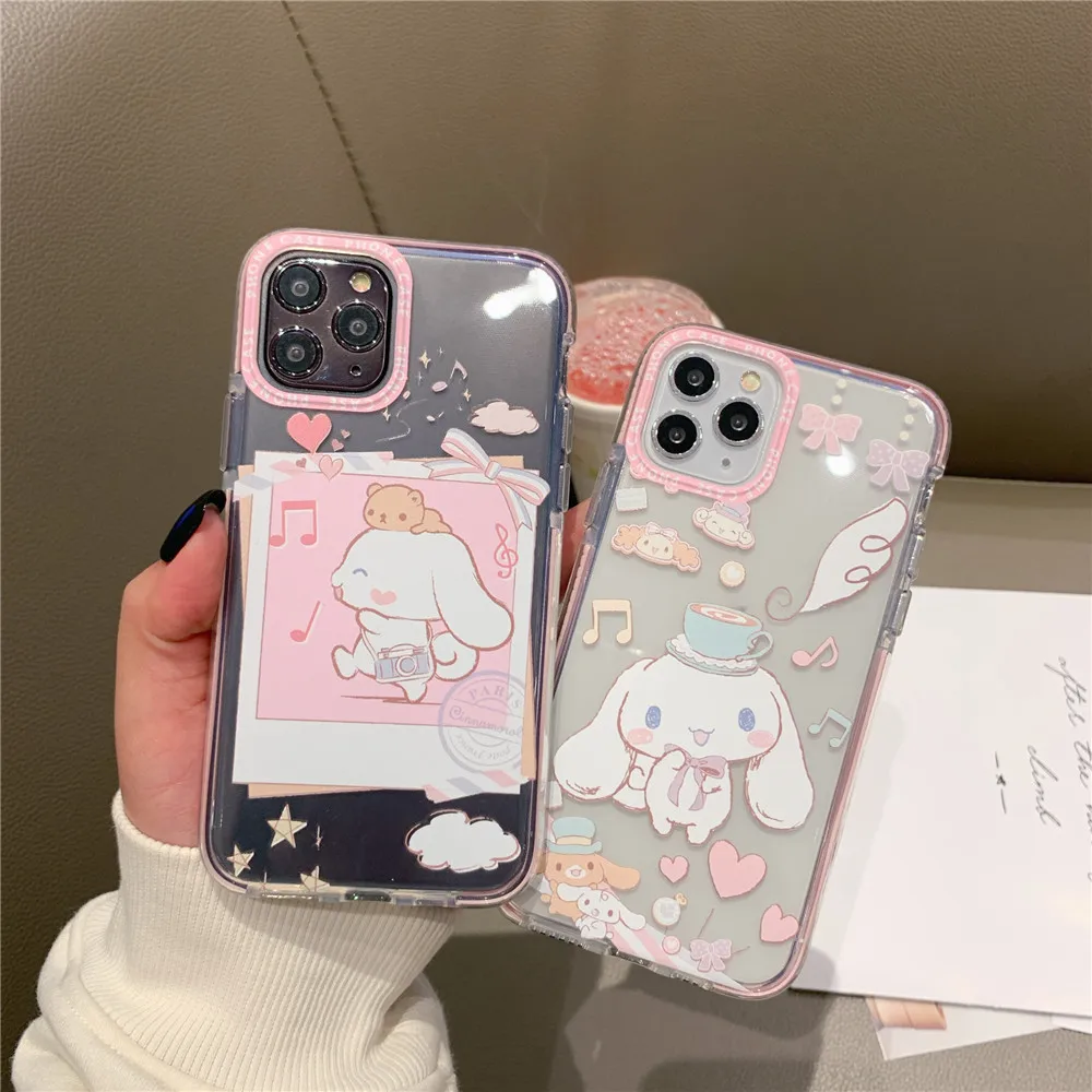 Аниме Cinnamoroll Собака из трех частей прозрачный ТПУ чехол для телефона iphone 11 Pro Max 6