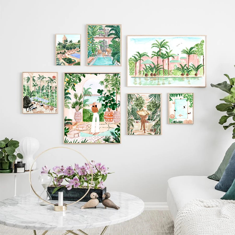 Марокканская мечта брюнетка Картина на холсте мирное Марокко плакаты и принты