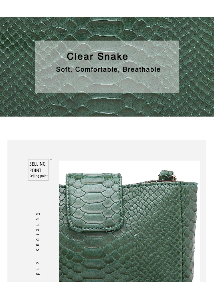 Negro diseño de serpiente bandolera de cuero gran oferta Ins Python bolso al por mayor de la fábrica bolso de embrague #MAROON 