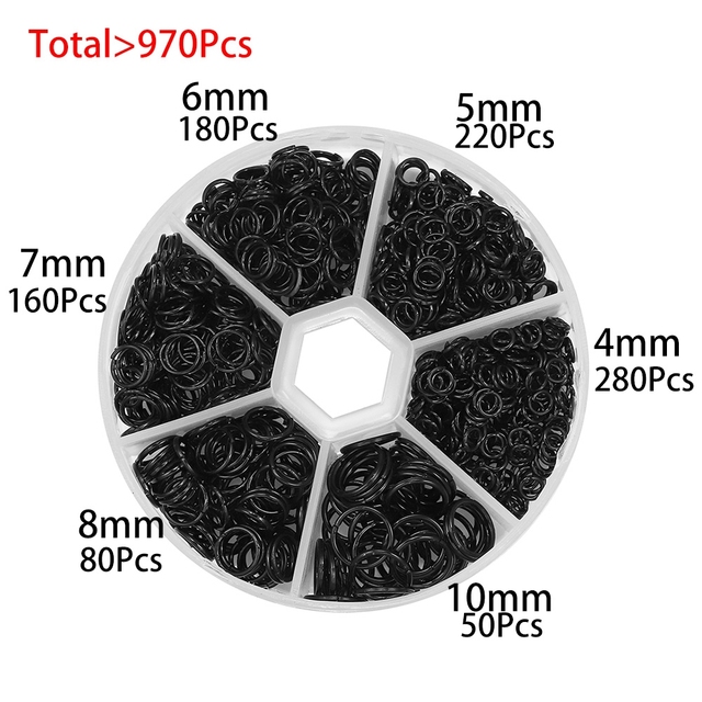 Mixed Color Open Jump Ring Split Connectors DIY For Earrings Necklace Bracelect Jewelry Making kits Finding Supplies set