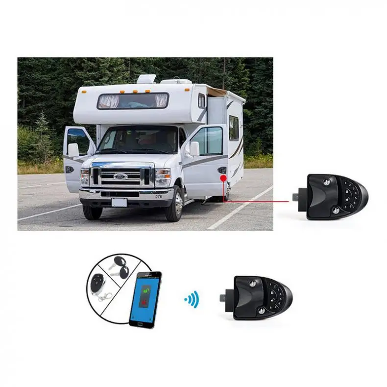 3 в 1 блокировка RV бесключевая ручка пароль интегрированная клавиатура Пульт дистанционного управления ключ замок брелок Прицеп Сцепка Пароль замок