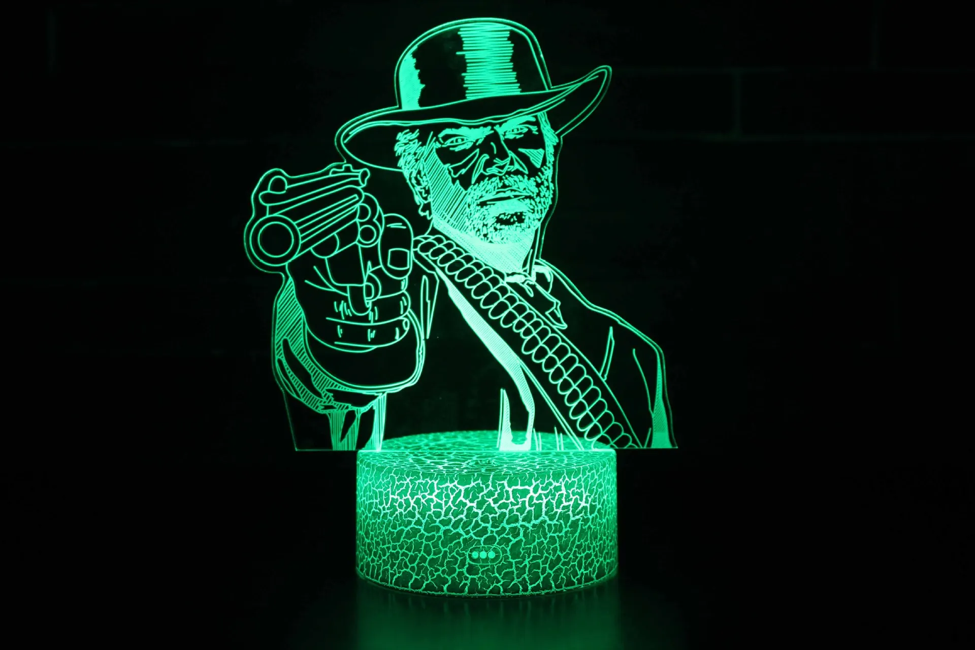 Светодиодный ночник серии Red Dead Redemption 3D с пультом дистанционного управления, цветной сенсорный креативный KT-C светильник