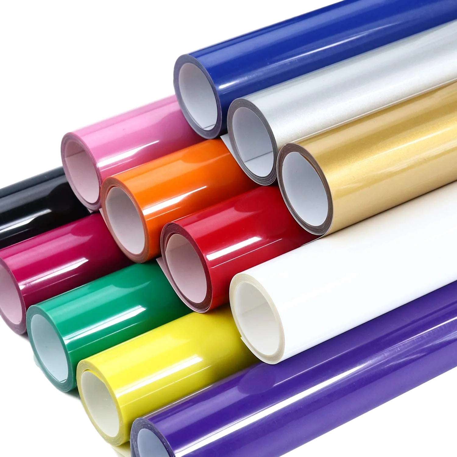 HTVRONT Pellicola Per Transfer Termico In Tessuto Nero - 30,5x152,4 Cm Per Cricut E Silhouette - Facile Da Tagliare