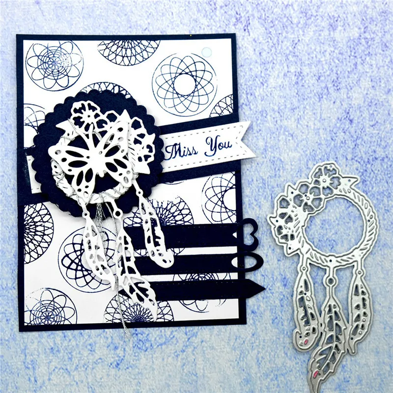 

Eastshap Cutting Dies Metal Feather Rose Circle Dies Scrapbooking Album Making Card Embossing Stencil Diecuts Decoration Dies