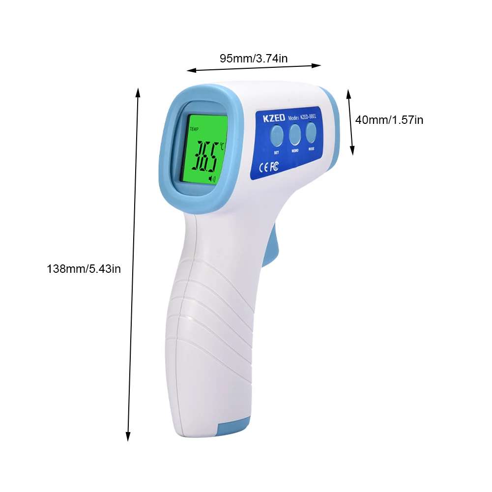 In Stock Digital Thermometer Infrared Baby Adult Forehead Non-contact Infrared Thermometer Dropshipping US EU warehouse shipping