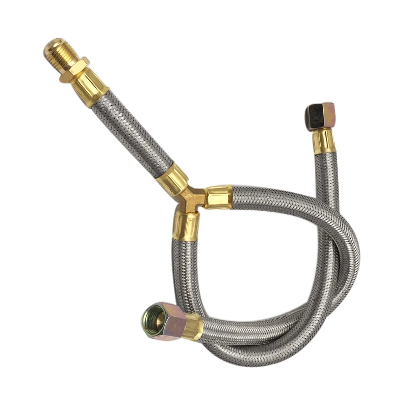 Propane Grill Y Splitter Ekstensi Adaptor Dikepang Selang Dengan 3 8 Flare Koneksi Onderdil Pemanas Udara Aliexpress
