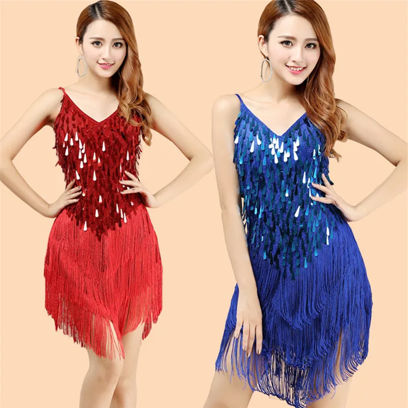 Ladies Latin Dance Dress 1920s Flapper Dresses Charleston Gatsby Party
