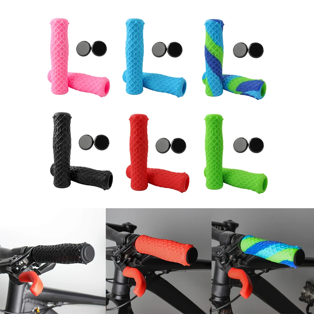 1 пара силиконовых чехлов для руля велосипеда MTB с наконечниками
