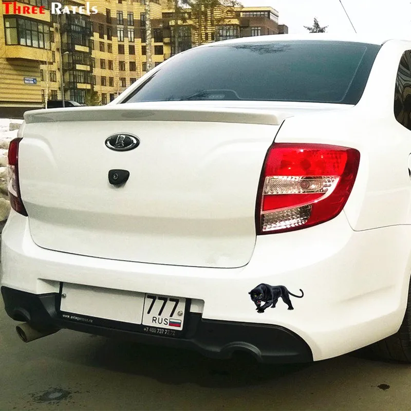 Three Ratels TRL570# 15X8см Черный тигр полноцветные наклейки на авто машину наклейка для