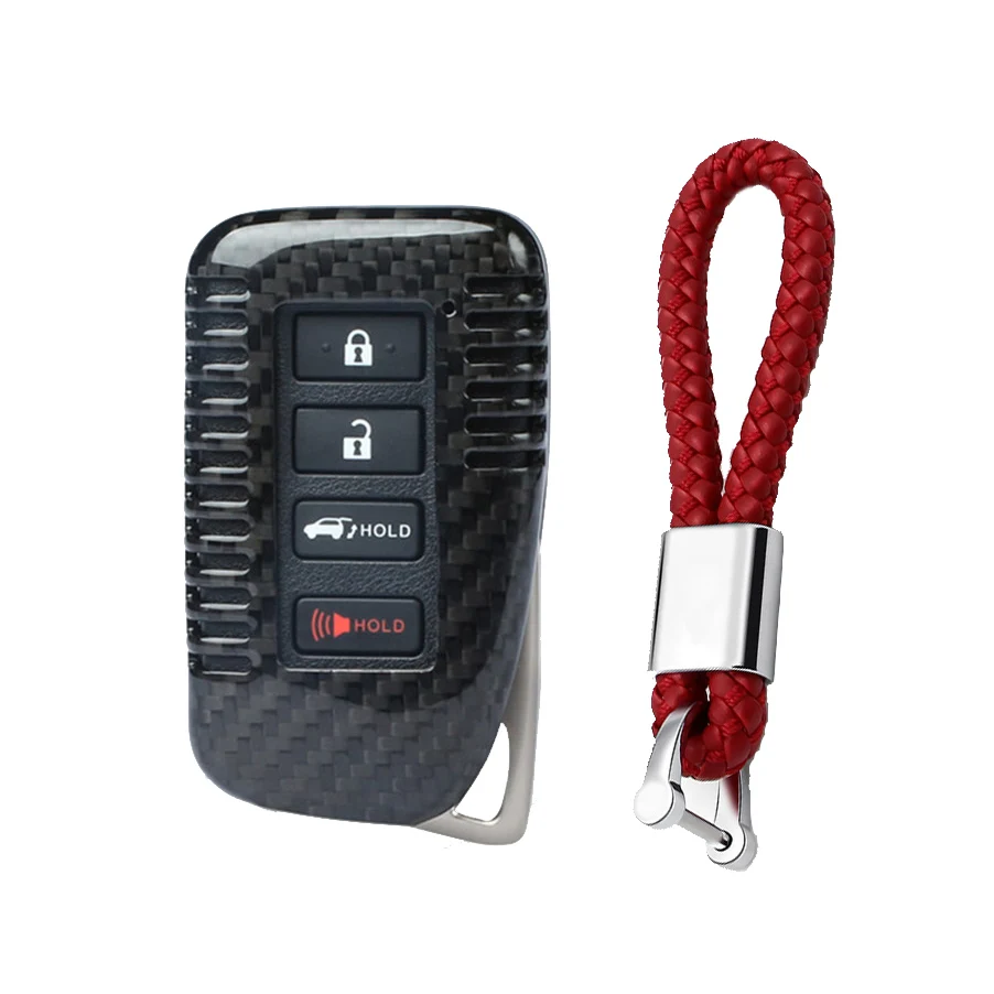 Red combination Автомобильный брелок из углеродного волокна с дистанционным управлением для Lexus CT ES GS ISC ISll LS LX NX RC 4 смарт-кнопка - Название цвета: Red combination