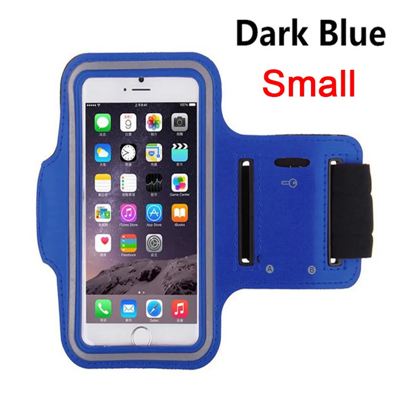 Small Dark Blue Высокое качество водонепроницаемый 5," Тренажерный Зал Беговая сумка для телефона нарукавник чехол для iPhone 7 Спорт на открытом воздухе держатель телефона нарукавник чехол для J4 J6 - Цвет: Small Dark Blue