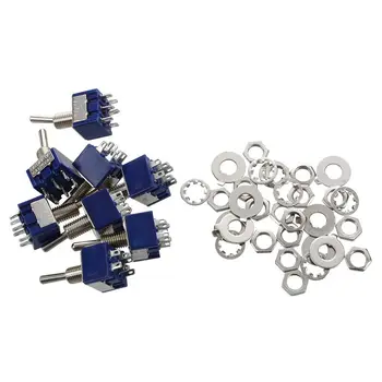 

8 Pcs AC 125V 6A Amps ON/OFF/ON 3 Position DPDT Toggle Switch