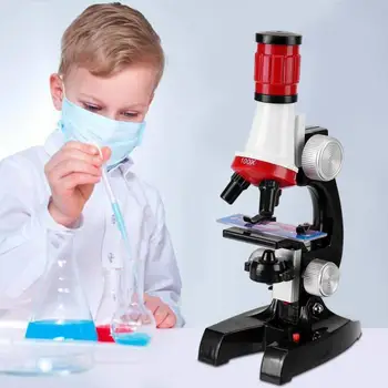 

Puzzle Early Education HD Microscope Kit 1200X Simulation Biological Science Children's Interest Training Science Toys