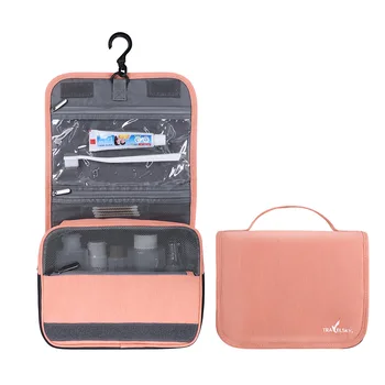 

Travel Makeup Bag PU Leather Cosmetic Bag Wsterproof Hanging Toiletry Wash Bag Large Capacity Storage Organizer Bag Beauty Case