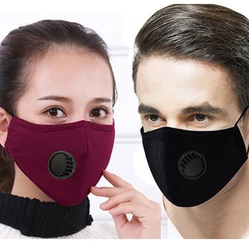 

Cotton Masks Dust and Smog Protective Masks Breathing Valve Masks Can Be Plugged with PM2.5 Filters