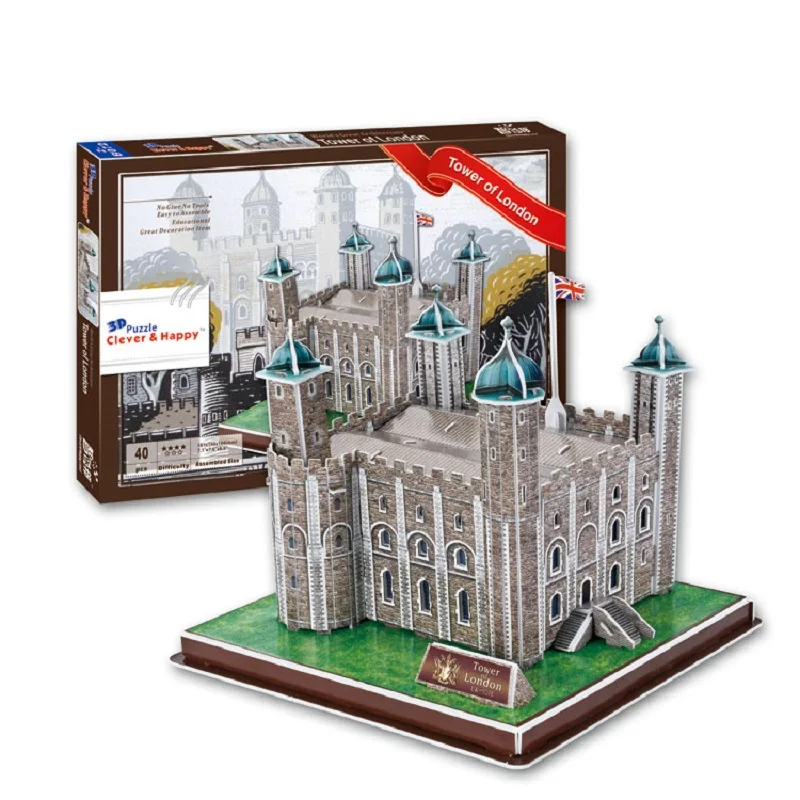 

3D paper puzzle building model toy Tower of London England UK United Kingdom world's famous architecture birthday Christmas gift