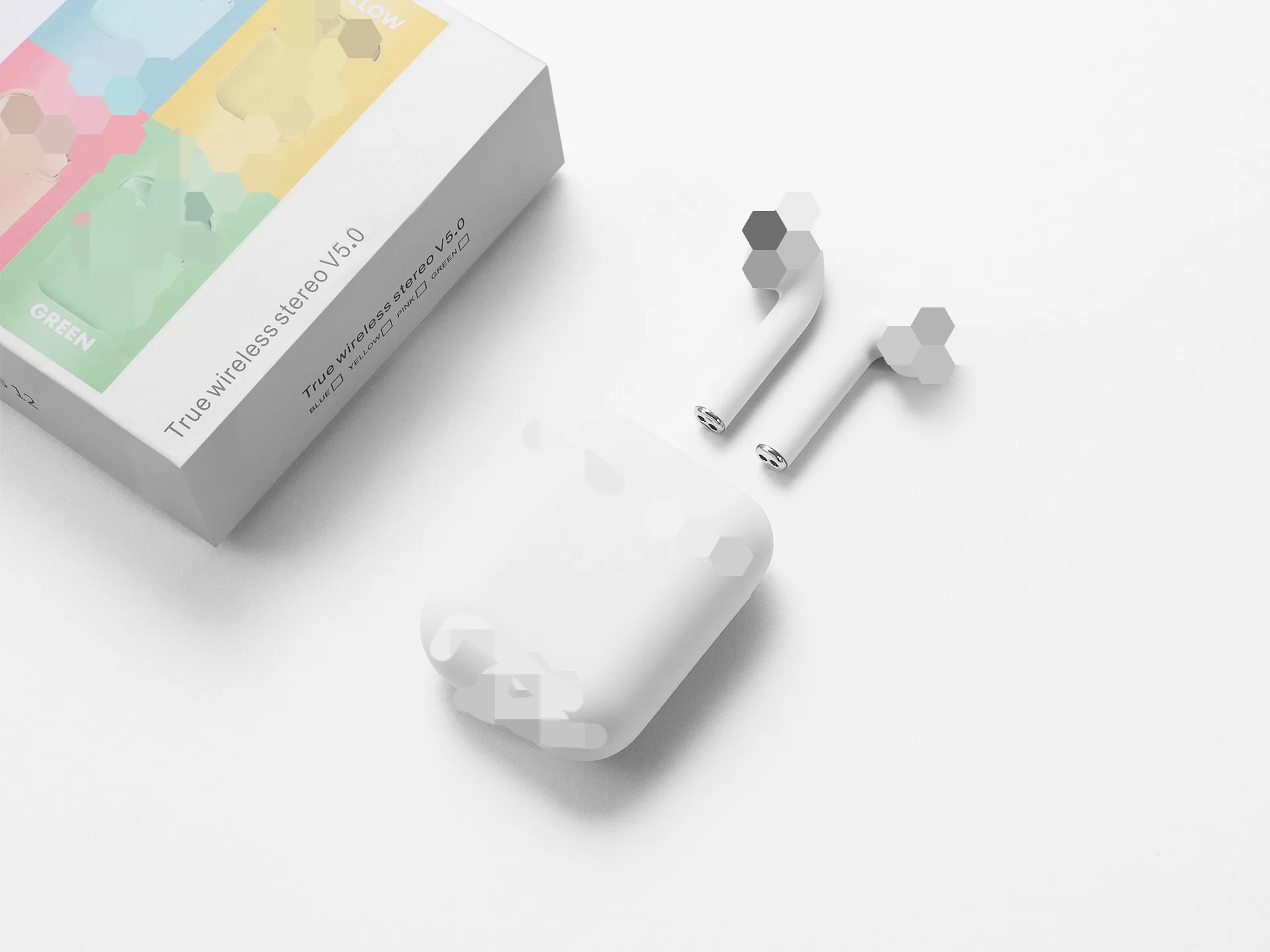 Macaron white I12 TWS Беспроводные наушники с Bluetooth 5,0, сенсорные наушники, свободные руки, бизнес наушники, Спортивная гарнитура для всех смартфонов - Цвет: Macaron white