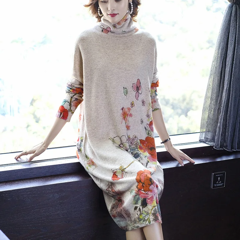 

Europe And America New Clothing Long Skirts Children Assembly Overcoat of Underwear Elegant Kuotaitai Knit Sweater Dress