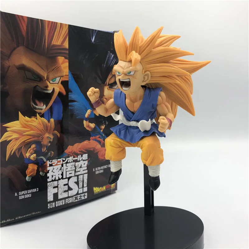 Dragon Ball Z Сон Гоку ребенок Супер Saiyan 3 Ver. ПВХ фигурка DBZ Goku Fighting FES Vegeta Коллекция Модель игрушки 20 см