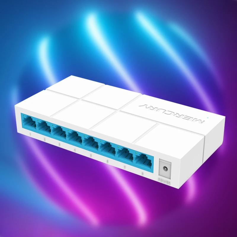 MERCURY S108M 8-Порты и разъёмы Настольный Ethernet-коммутатор, 10/100 Мбит/с Автоматическое согласование RJ45 Порты, Auto MDI/MDIX