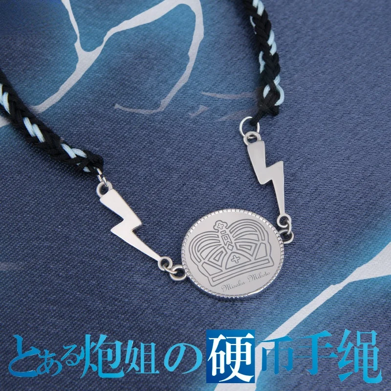 

Anime Toaru Majutsu no Index Full Graphic Misaka Mikoto Cosplay Bracelets Adult Unisex Brand Charm S925 Sterling Silver Bracelet