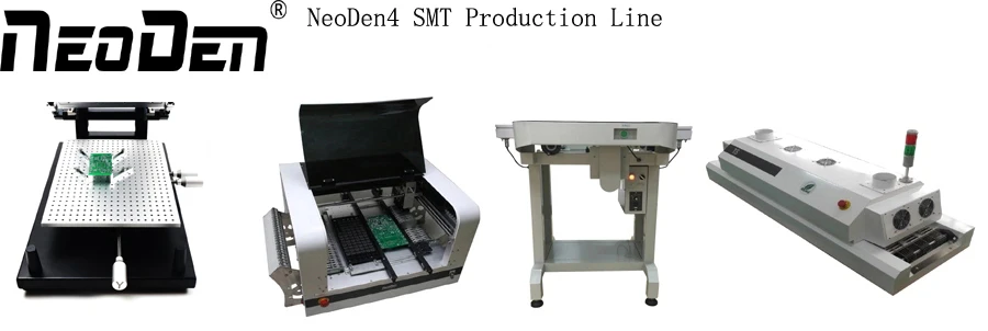 NeoDen4 Desktop SMT Production Line Pick and Place Machine SMD Pick place Prototype,Support 0201,BGA,QFN,TQFP,LED