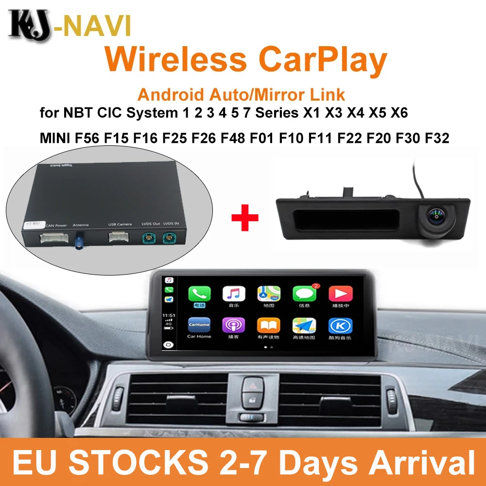 Для BMW NBT CIC система 1 2 3 4 5 7 серии F01 F10 X1 X3 F25 F26 F48 MINI X4 X5 X6 F56 F15 беспроводной CarPlay Android