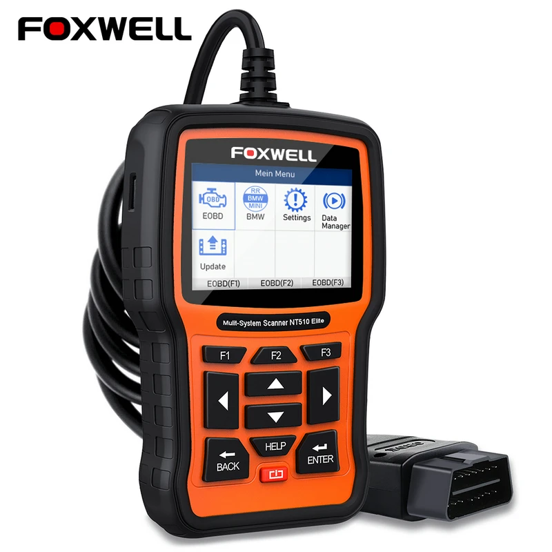 Сканер FOXWELL NT510 Elite для BMW диагностический сканер f30 e46 e39 e60 e90 e36 OBD 2 MINI Rolls Royce II|scan