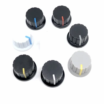 

Plastic Knob Potentiometer Knob Audio Knob Volume Control Rotary Encoder Knobs (Pack of 4)