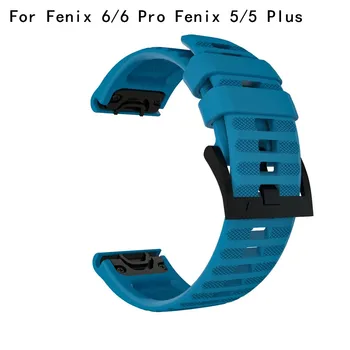 

22mm Sports Silicone Watch Band Quick Release Wrist Strap For Garmin Fenix 6 /6 Pro Fenix 5 /5 Plus Smart watch accessories #022