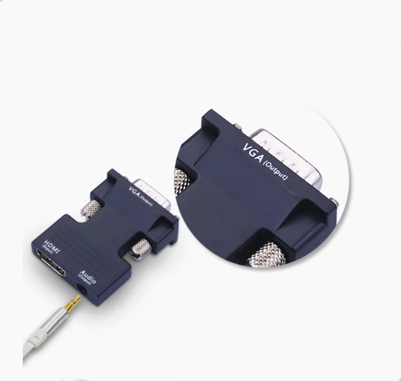 HDMI к VGA конвертер адаптер с аудио Женский к Мужской Кабели 1080P для HD ТВ монитор проектор ПК ноутбук ТВ коробка проектор