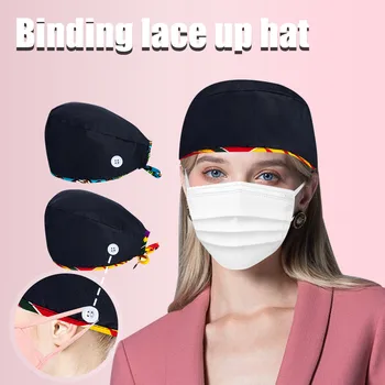 

Sanitary Hat Pure Cotton Button With Sweat Towel Binding Lace Up Cap bucket hat peludo Fashion Solid Beanie Hat Unsex 8.25