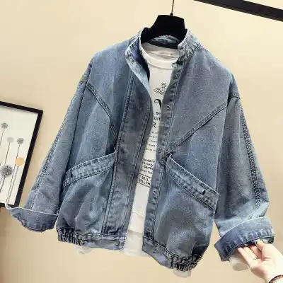 mandarin denim jacket