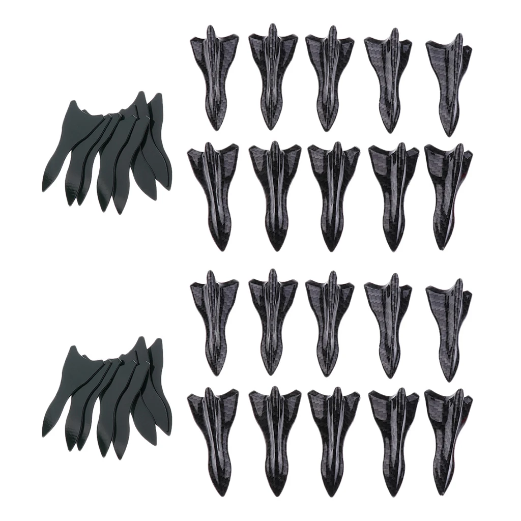 Black Racing Air Vortex Generator Diffuser Shark Fin 20pcs Set Kit for Spoiler Roof Wing
