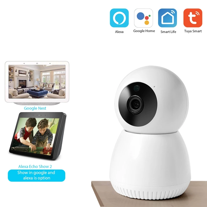 Wi-Fi Ip Камера Смарт Беспроводной безопасности Камера 1080P 2MP Tuya Smart Life App двухстороннее аудио детектор движения Ночное видение штепсельная вилка европейского стандарта