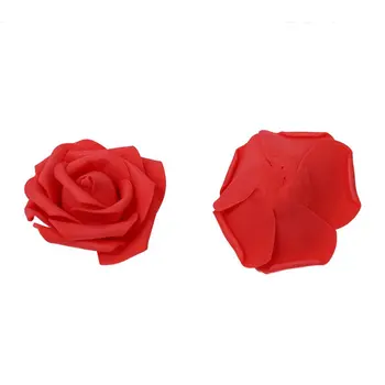 

New High Quality 100pcs / bag 6cm Foam Rose Heads Artificial Flower Heads Wedding Decoration(red)