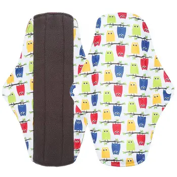 

25x18cm Washable Menstrual Pad Reusable Sanitary Menstrual Mama Pad Bamboo Cotton Cloth Feminine Hygiene Panty Liner Towel Pads