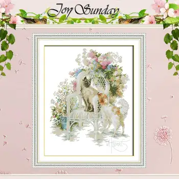

The cat and dog patterns counted Cross Stitch 11CT 14CT Cross Stitch Set Wholesale DIY Cross-stitch Kit Embroidery Needlework