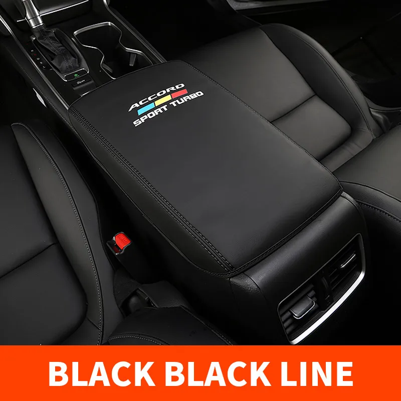 Для 10th Honda Accord центральный подлокотник Чехол кобура Accord чехол для поручня подлокотник украшение модифицированный автомобиль аксессуары - Название цвета: Black 1Pcs