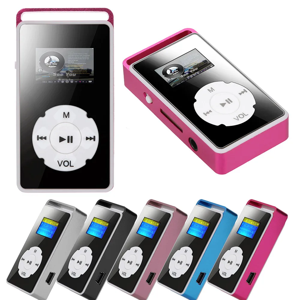 

mp3 player 16GB 32GB Music playing USB Digital MP3 Player LCD Screen Support Micro SD TF Card Mirror Music Media Black New