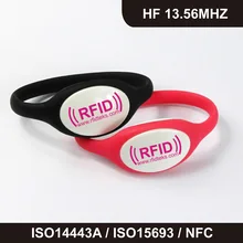 WB12 силиконовый браслет RFID/браслет с биркой, RFID браслет рчид браслет ISO14443A ISO15693 наручный браслет NFC