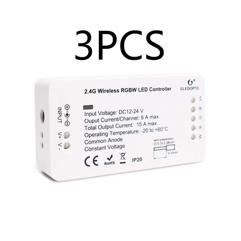 Умная Светодиодная лента Zigbee Zll LINK RGBW, светильник с затемнением, контроллер, совместимый с ECHO Plus Smartthings Hub, умный дом - Цвет: 3pcs