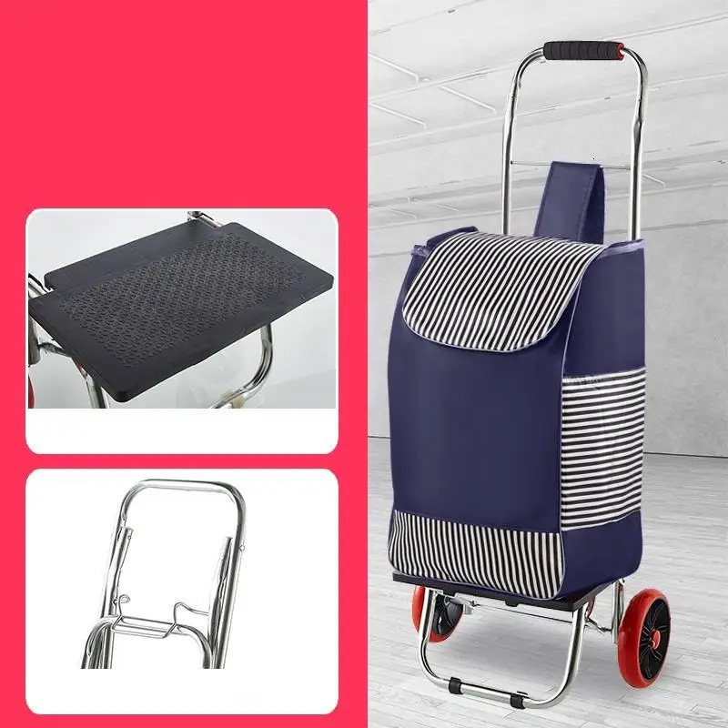 La Compra carito хранение Roulant колесница De Courses Avec roulets покупки Меса Cocina Carrello Cucina тележка - Цвет: Version S